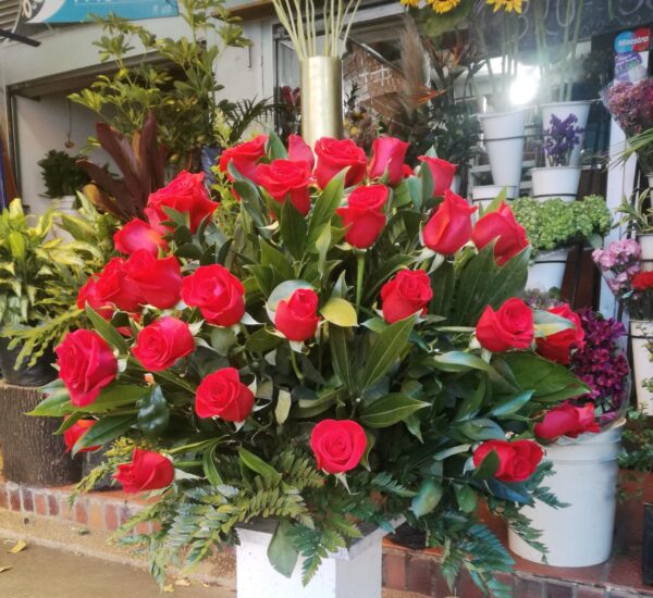 diseño con 50 rosas
