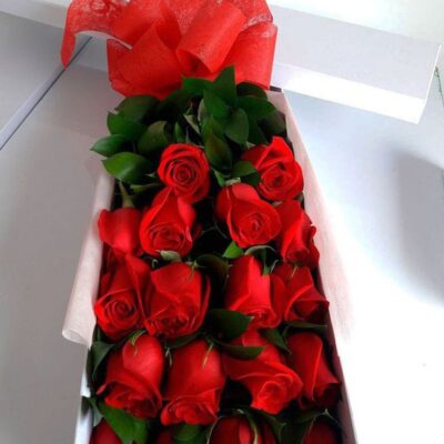 “Pasión Eterna – Caja de rosas rojas”