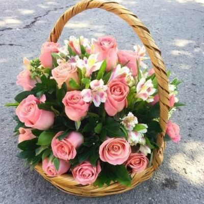 Canasta Floral “Rosa Encantada”