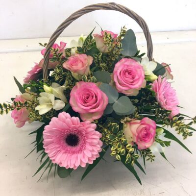 Canasta Floral “Rosa Ilusión”