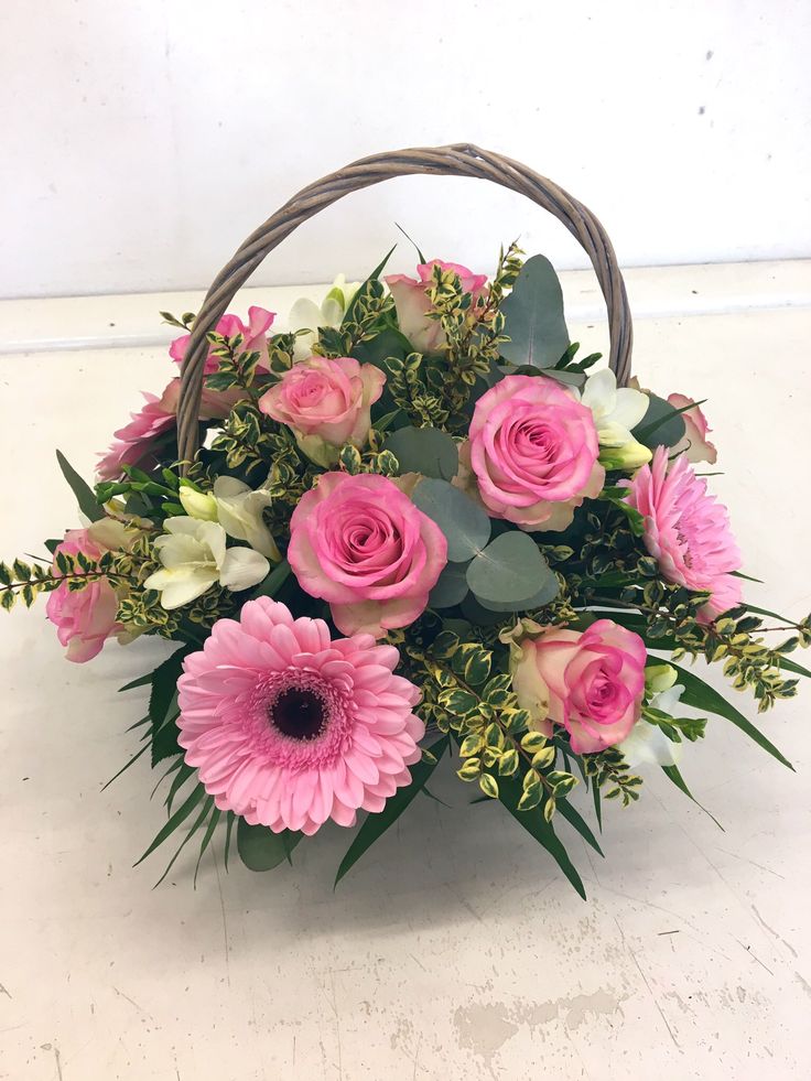 Canasta Floral “Rosa Ilusión”