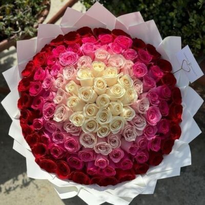 🌹 Bouquet “Amor en Degradé” – Taller Floral