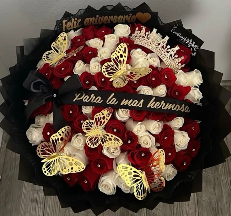 🖤👑 Bouquet “Aniversario Real” – Taller Floral