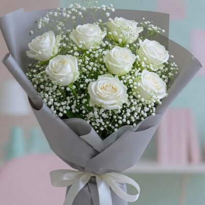 Ramo de rosas blancas III